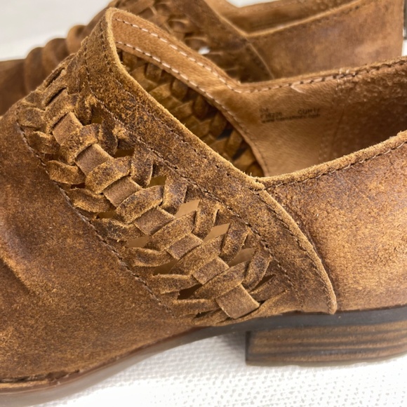 Born Boot Katharina Brown Rustic Suede Distressed Leather Ankle Boot Size 6 - Picture 9 of 12